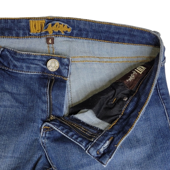 Kut from the Kloth Straight Leg Jeans Mid Rise 4 Womens Blue Stretch KP782MA2 - Picture 8 of 13